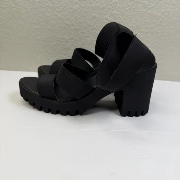 Union Bay Women’s Black Lucca Platform Chunky Block Heel Strappy Sandals Sz 8.5 - Picture 6 of 10